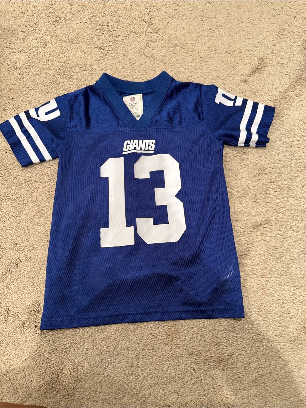 New York Giants Blue #13 Football Jersey - Kids Short Sleeve Top